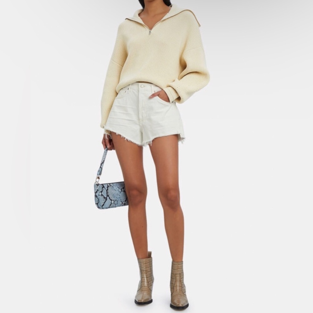 NWT Agolde Parker Short Vintage Cut-Off Short in Tissue